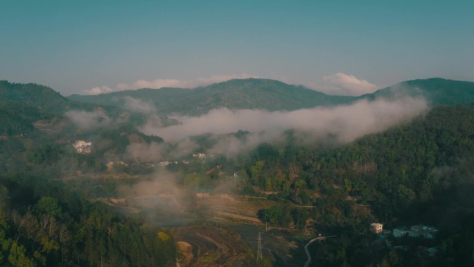 海南琼中五指山云海森林大山植被航拍