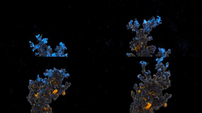 4K抽象珊瑚生长背景视频素材