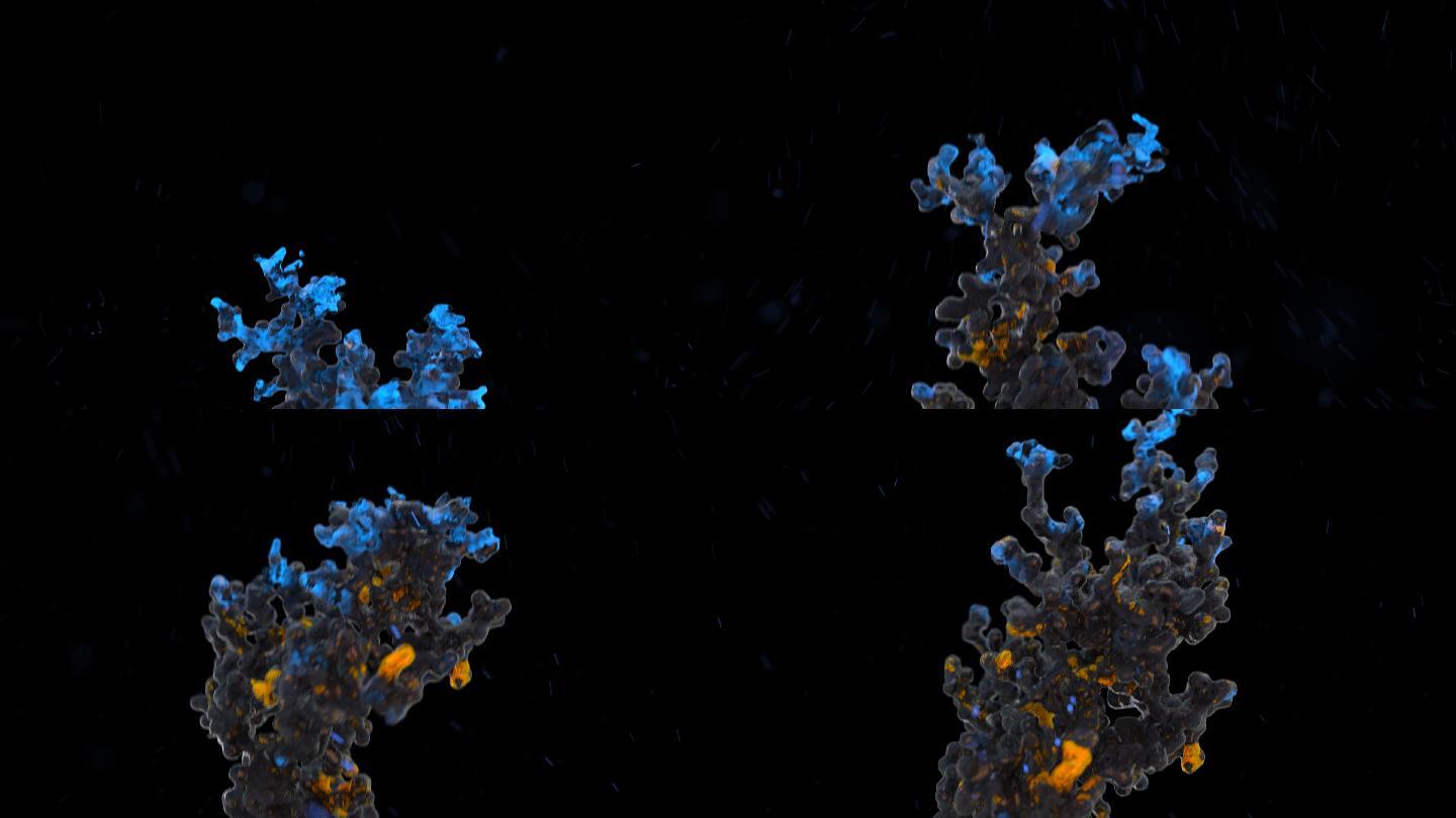 4K抽象珊瑚生长背景视频素材