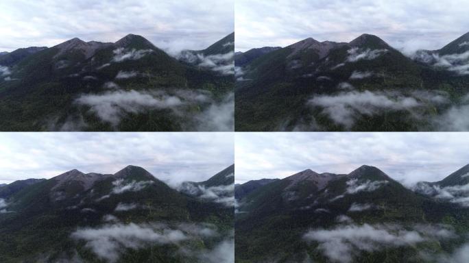 树林雪山素材风景航拍