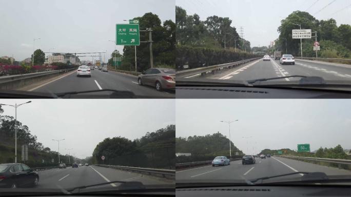 4k高速公路开车高速风景