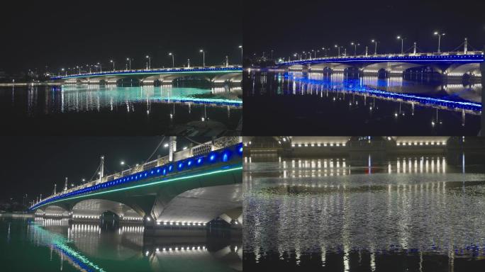 【4k通州夜景东关大桥霓虹北京城市副中心