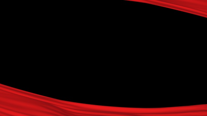 4K红色红绸边框（无缝循环+通道）