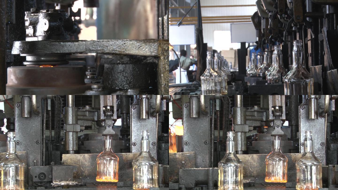 玻璃瓶生产-出瓶