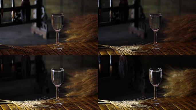 中国白酒光影移动时间流逝