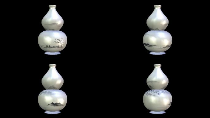 招财葫芦摆件、陶瓷花瓶透明素材2
