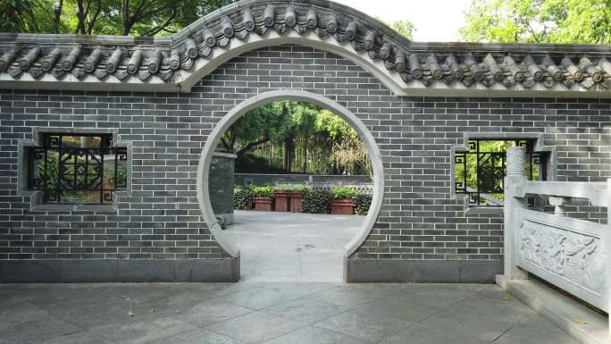 南宁人民公园中式园林庭院