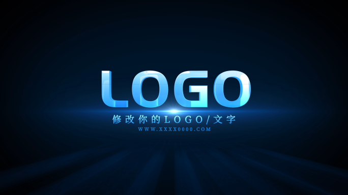 简约镂空LOGO文字标题片尾（无插件）