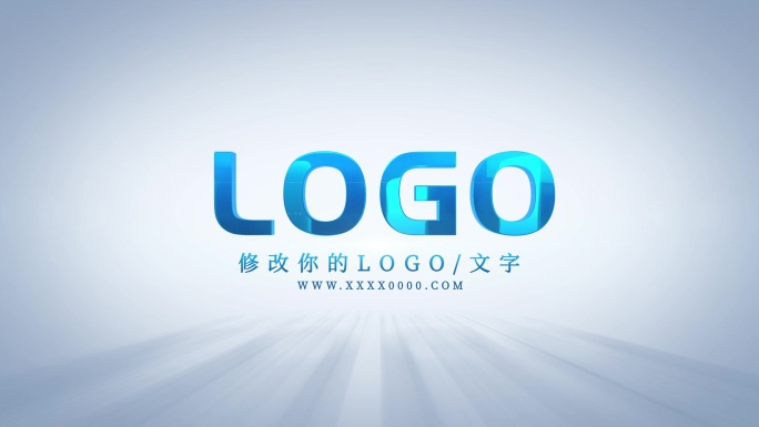 简约镂空LOGO文字标题片尾（无插件）