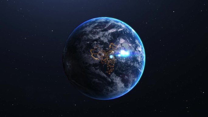 宇宙穿梭地球定位池州-视频素材