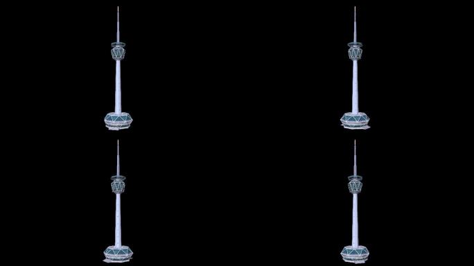 西安电视塔信号塔3D模型