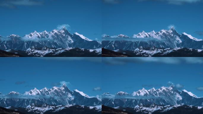 西藏雪山南迦巴瓦峰延时