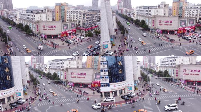 河南信阳地标航拍素材信阳市城市