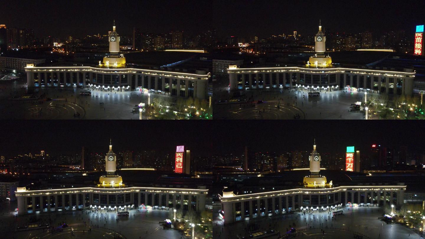 4K天津城市建筑夜景