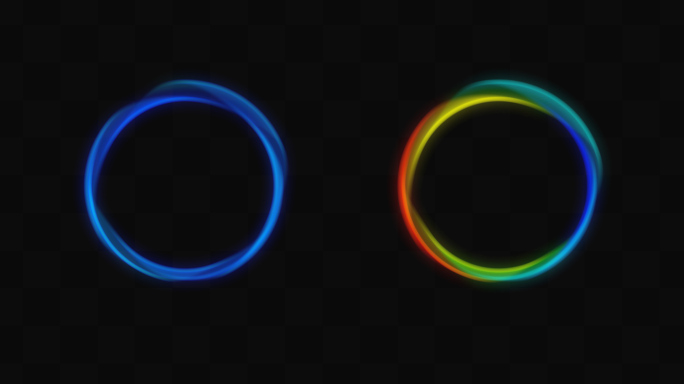 无缝循环4款彩色光环带通道