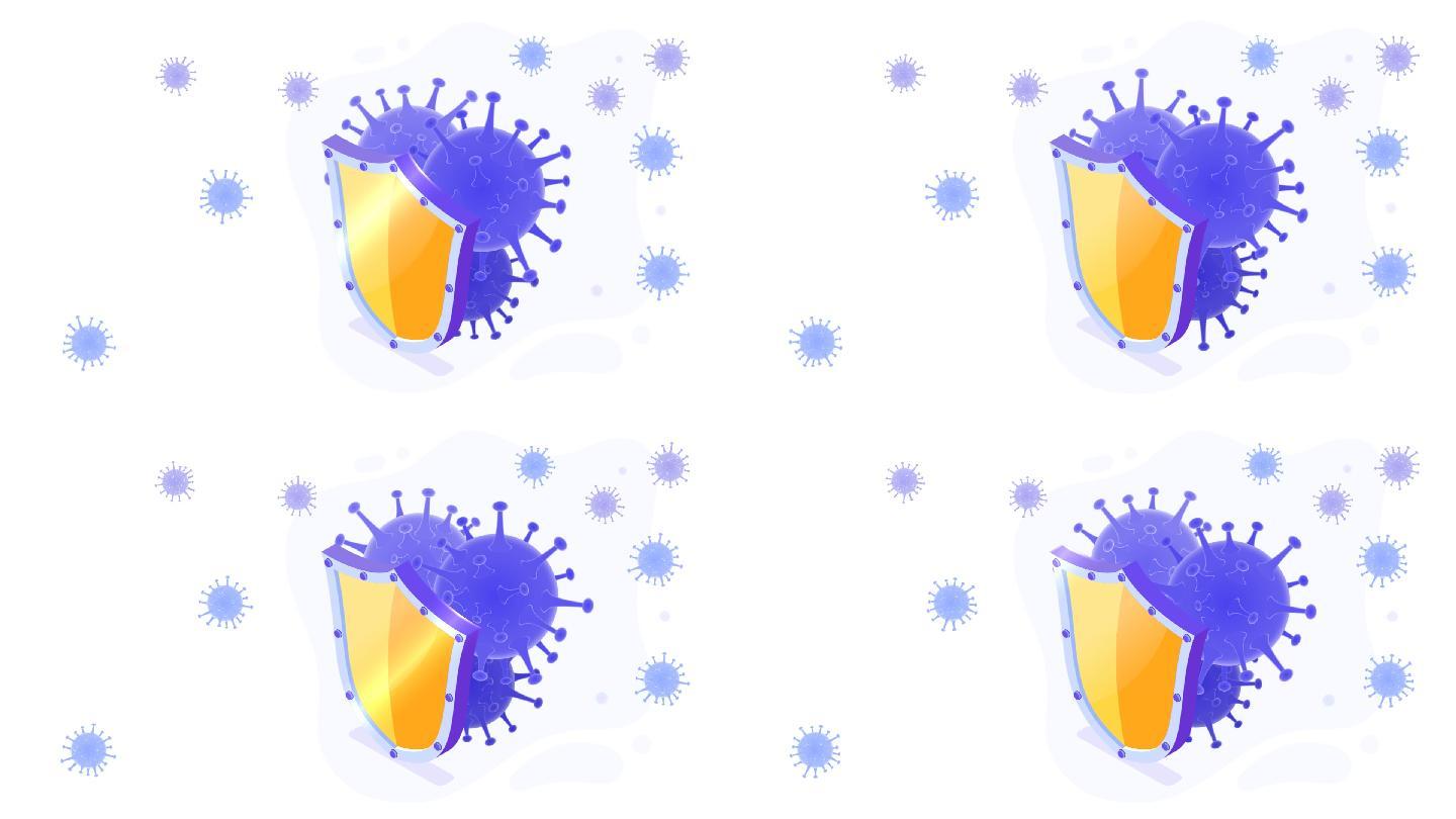 疫苗阻断病毒传播MG动画素材