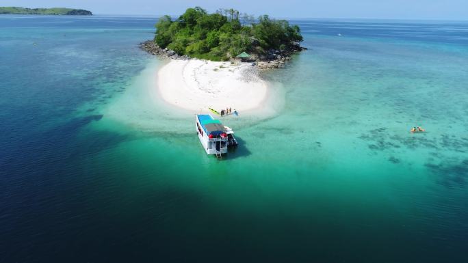 印尼小岛屿航拍4k