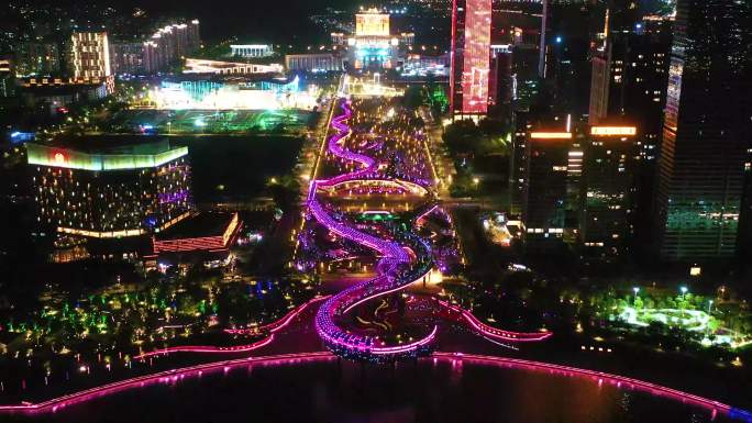 顺德金凤凰广场夜景延时摄影