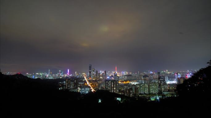 深圳福田夜景全景4K夜景延时