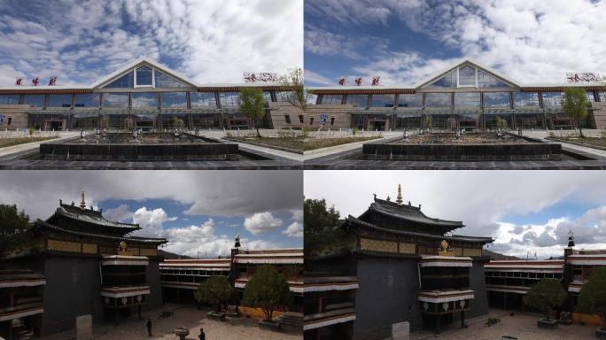 机场和寺庙延时