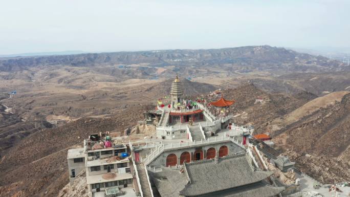 4K航拍山西朔州怀仁清凉寺常规视频