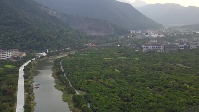 黄岩橘园航拍建筑物航怕