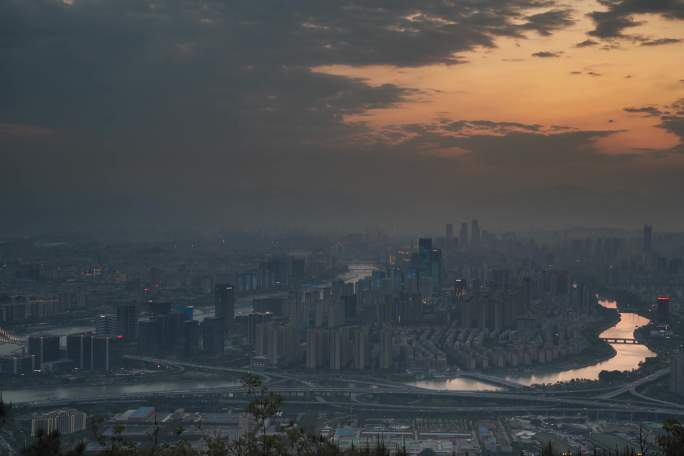 福州日落全景