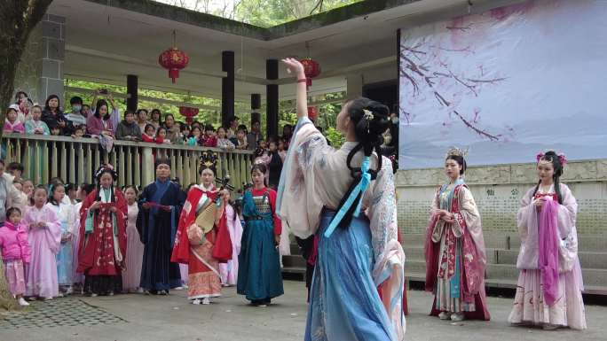 郴州苏仙岭花朝节十二花神实拍视频