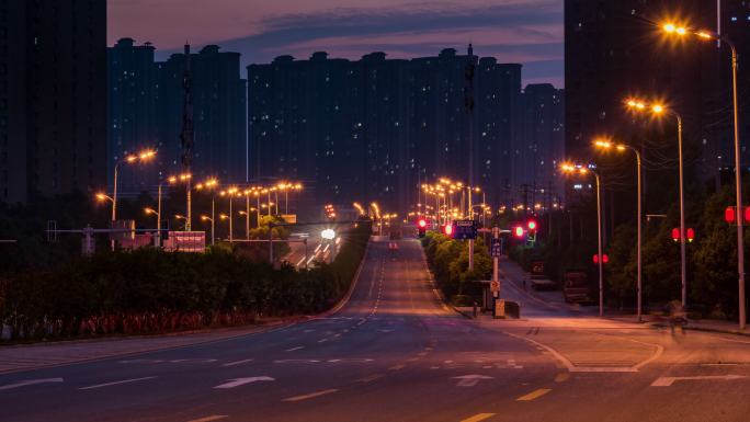 蒙城北路日转夜景