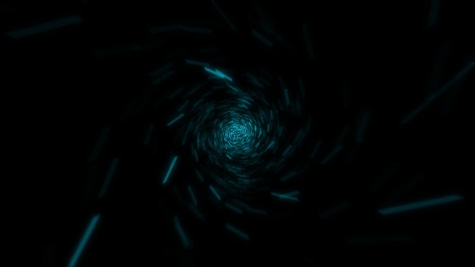 蓝色粒子旋转隧道
