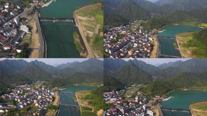 航拍杭州富阳·窈口村