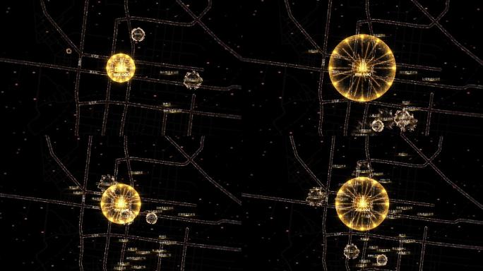 震撼大气地产金色光效区位