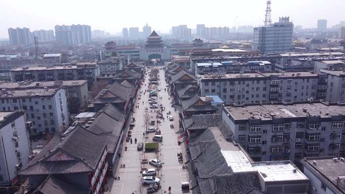 河北邢台地标航拍素材邢台市城市