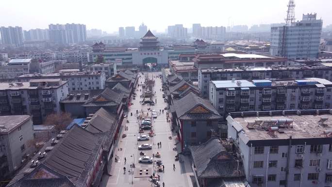 河北邢台地标航拍素材邢台市城市