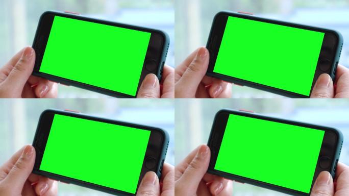 手机扣屏效果（绿屏）4k