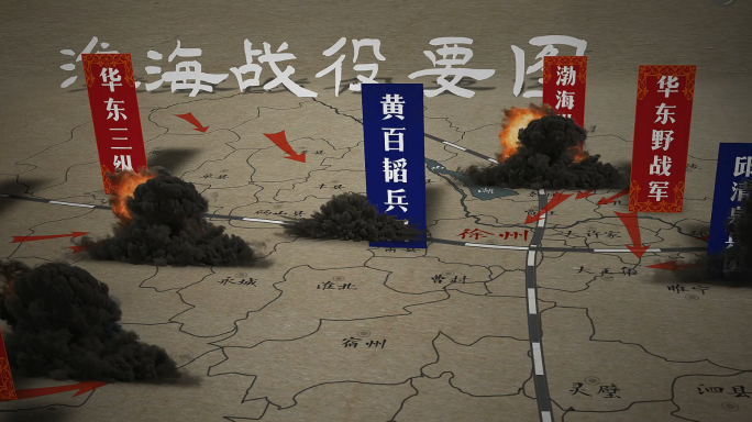 淮海战役地图AE模版