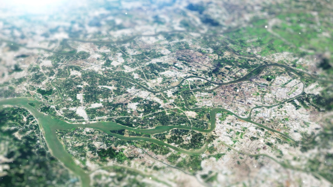 【佛山顺德】科技风蓝色连线地图坐标图文