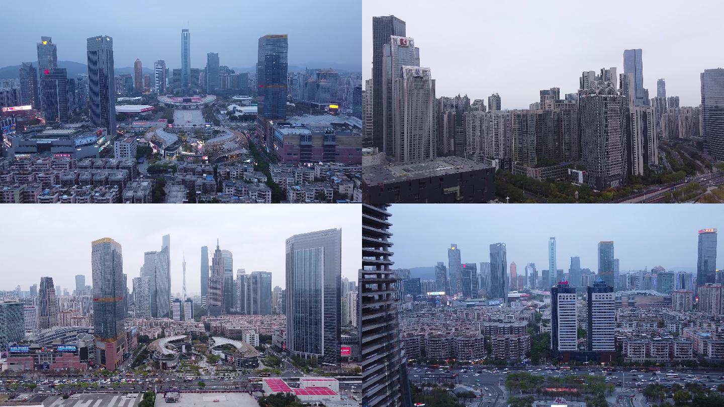 40组广州地标建筑航拍视频素材