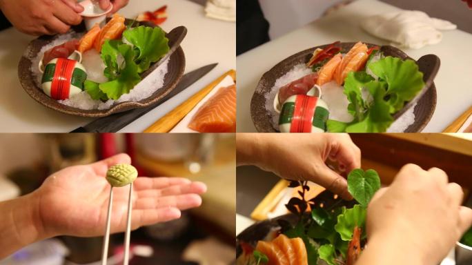 日本料理生鱼片海鲜海虾