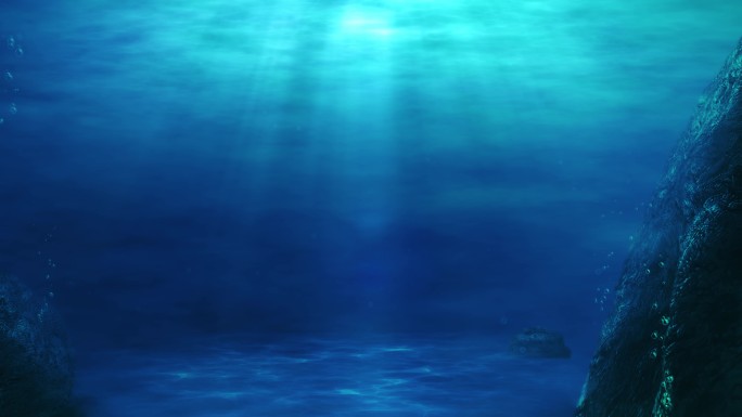4K蓝色海底世界循环视频素材
