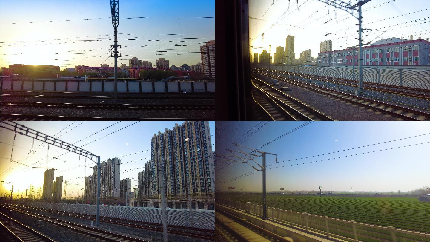 火车车窗外风景，动车高铁窗外视频素材,延时摄影视频素材下载,高清1920X1080视频素材下载,凌点视频素材网,编号:359974