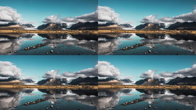4K欧洲北欧冰岛冰原冰川延时摄影