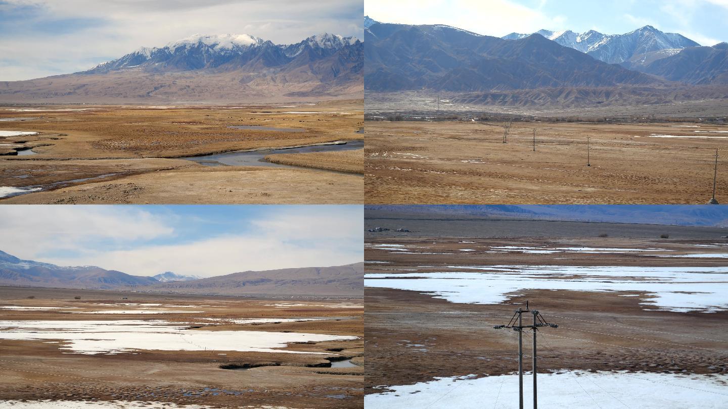 湿地雪山高原视频素材