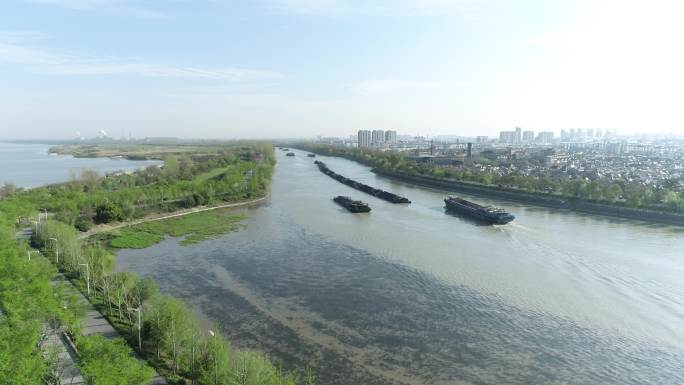 扬州高邮市里运河航拍大运河（4K50帧）