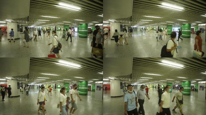 原创上海地铁站人流延时4K5