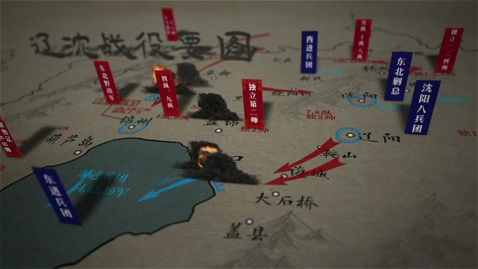 辽沈战役地图AE模板