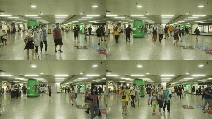 原创上海地铁站人流延时4K4