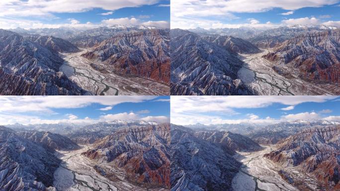 唯美雪山新疆帕米尔高原昆仑河中巴公路