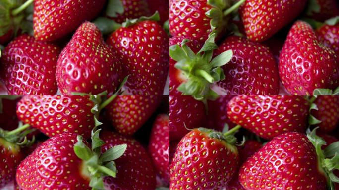 4K新鲜草莓水果动画牛奶草莓