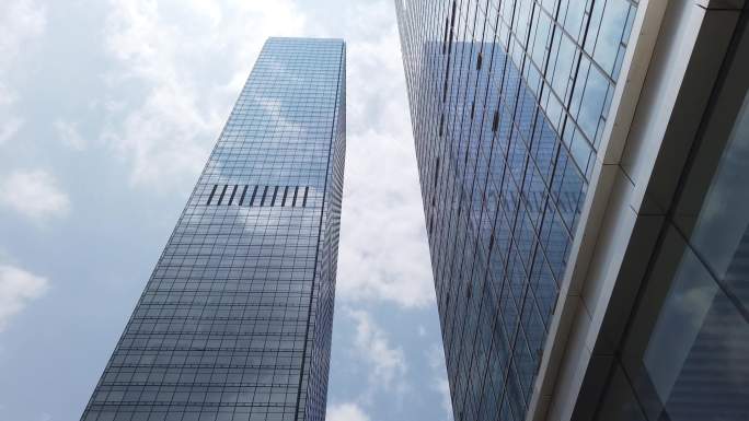 4k高楼大楼玻璃大楼摩天大楼深业上城